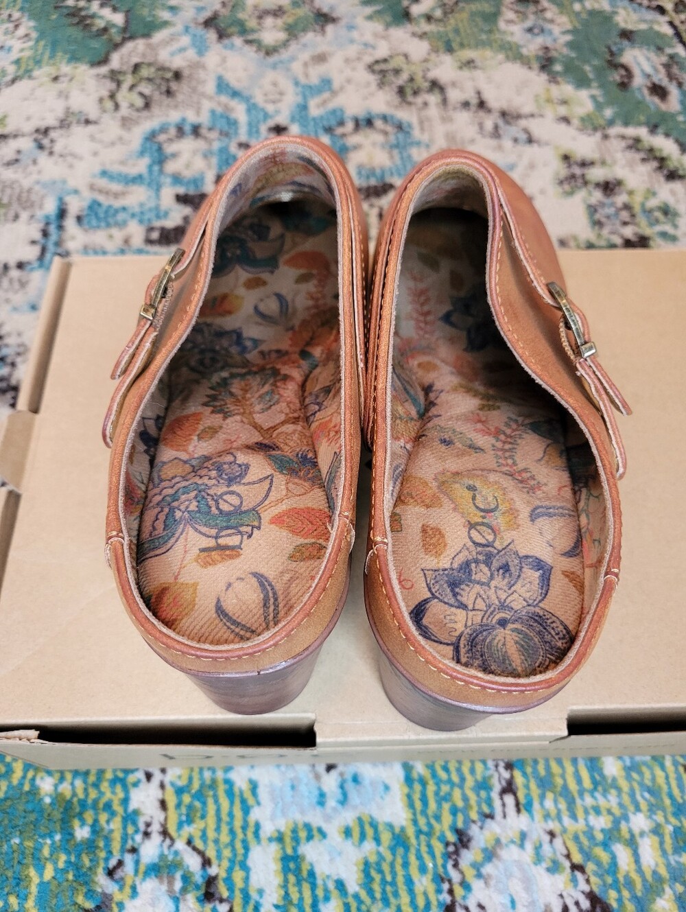 B.O.C Adel Tan Vintage Inspired Platform Chunky Clog Heel, Size Womens 9.5 - Picture 5 of 8